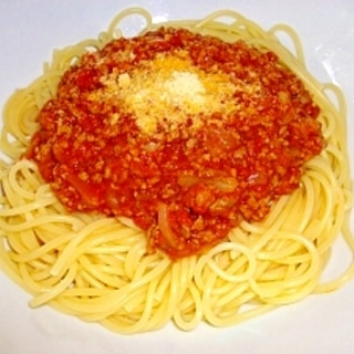 フレッシュトマトで作るミートスパゲティ